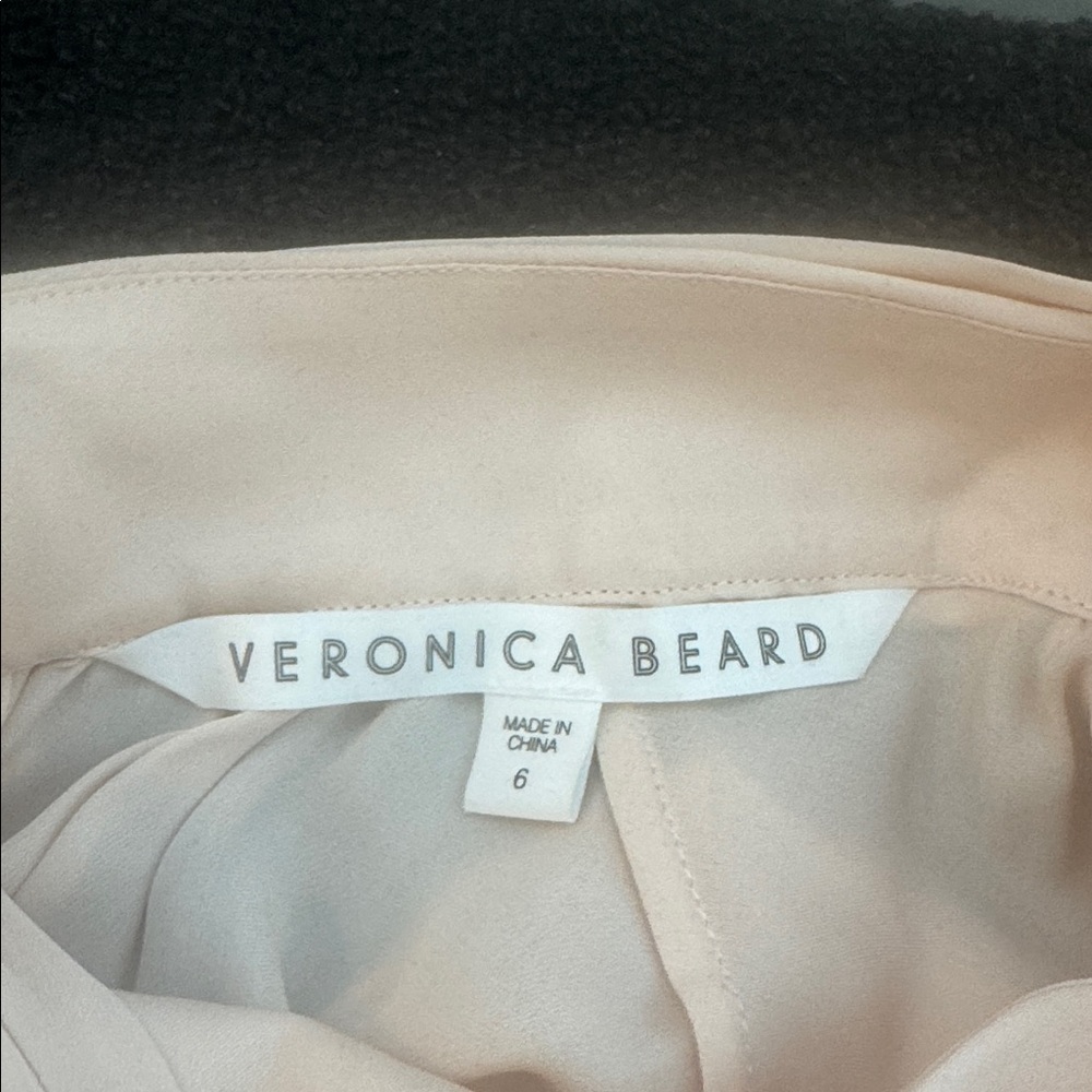 NWOT Veronica Beard Tristen Blouse in Blush (6) - Picture 4 of 5